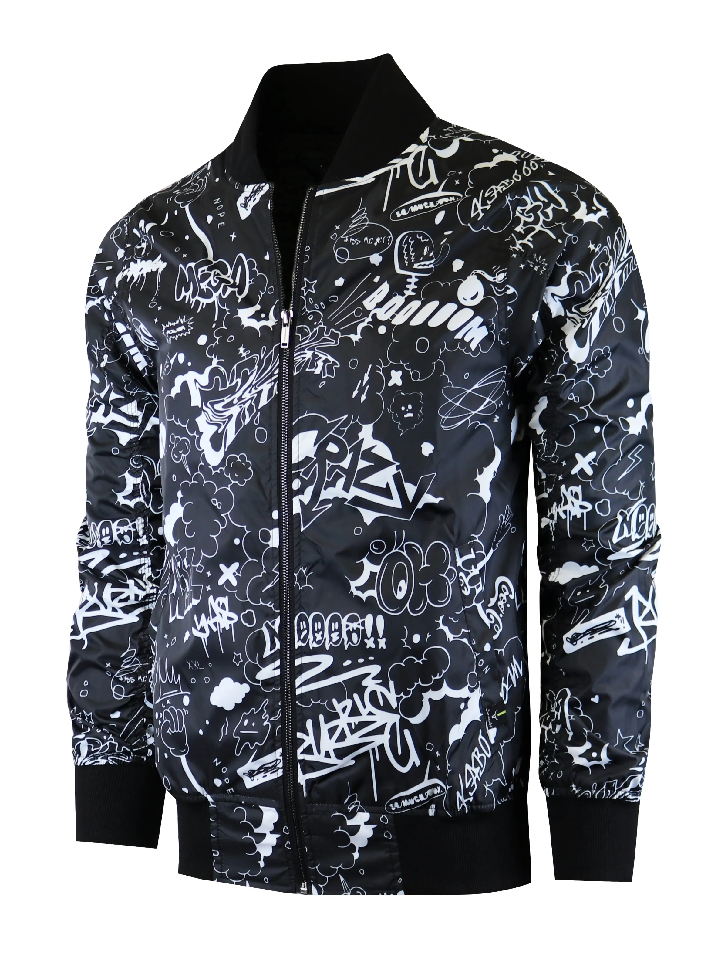 S51050-ANIMATION BOMBER JACKET (BLACK)