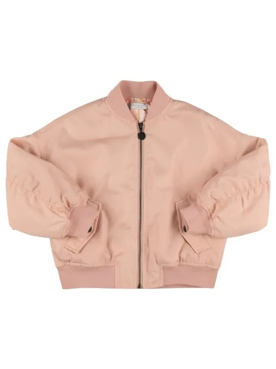 Stella McCartney Kids   Poly twill satin bomber jacket 