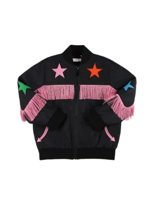 Stella McCartney Kids   Poly twill satin bomber jacket 