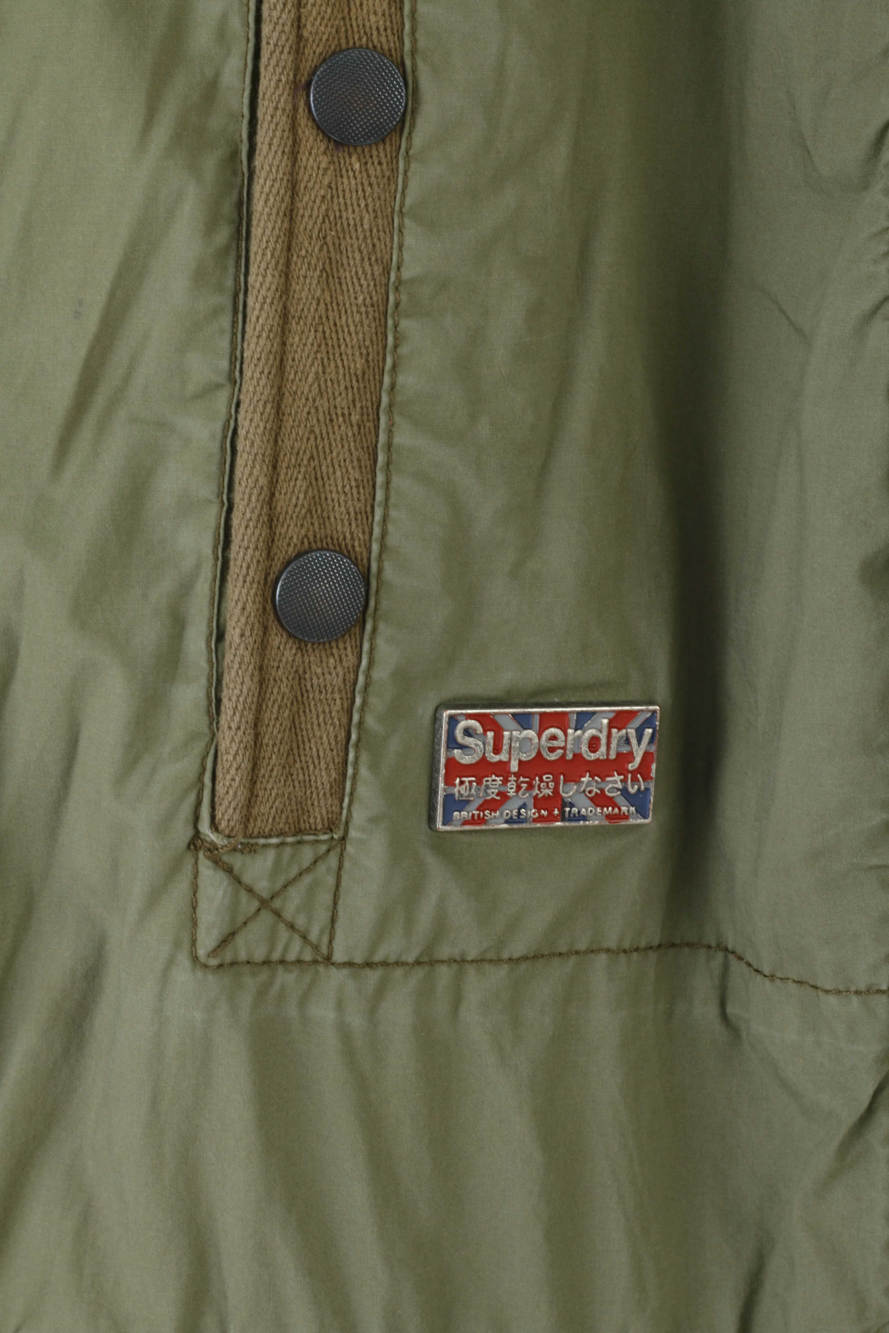 Superdry Japan Womens M Bomber Jacket Khaki Lightweight British Design