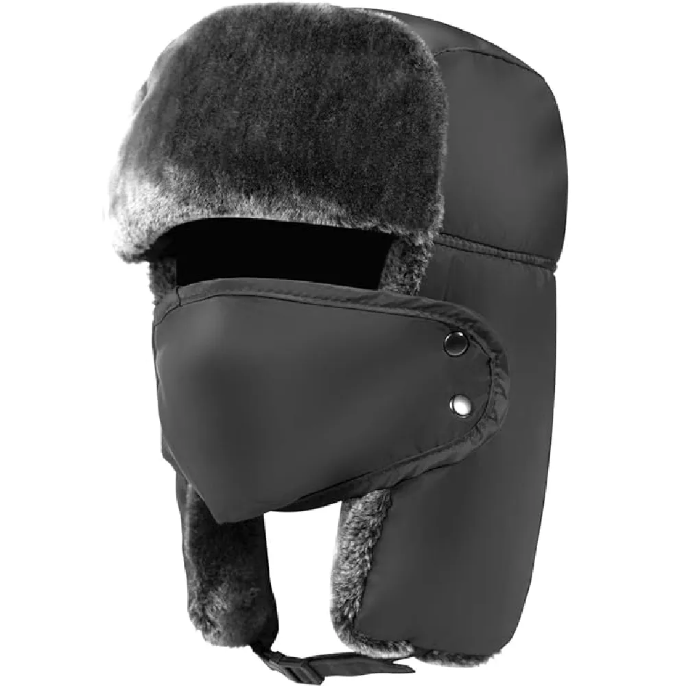 Trapper Hat Winter Hats For Men Trooper Hunting Ski Hat Women Ear Flap Windproof Mask