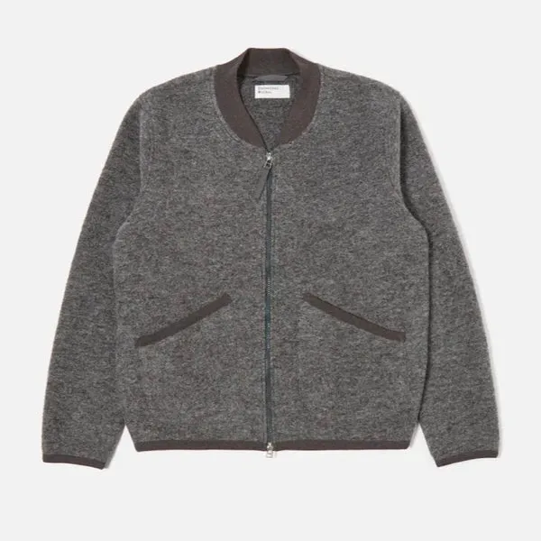 Universal Works Zip Bomber - Grey Marl