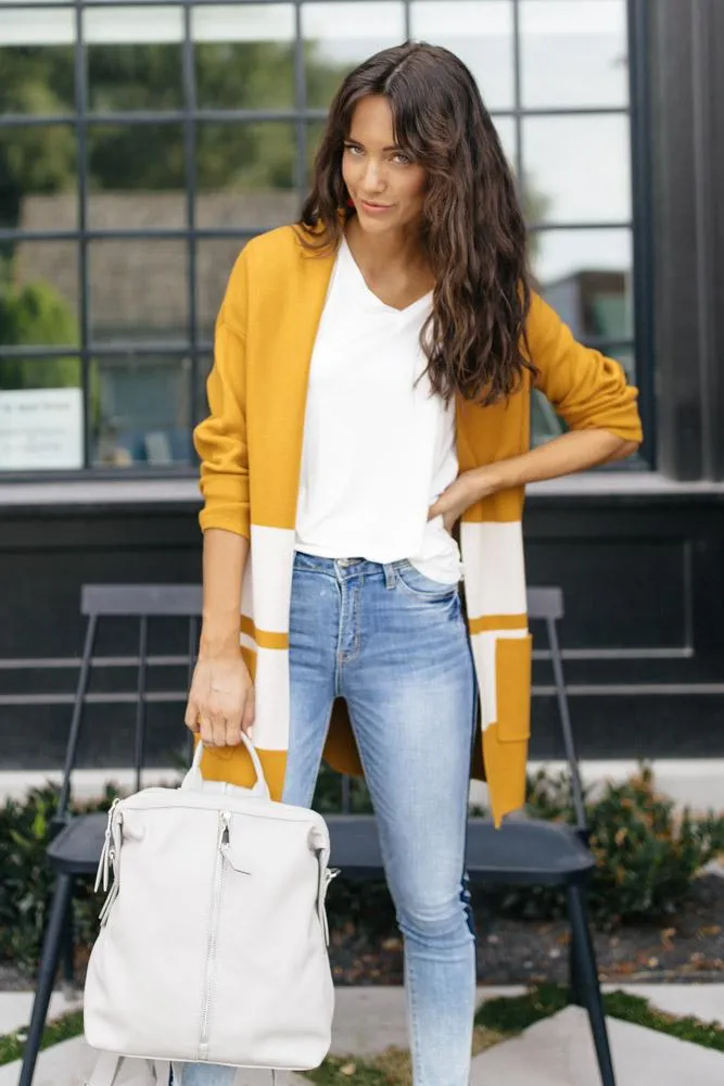 Uptown Cardigan in Mustard