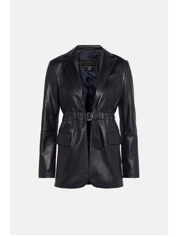 Women’s Black Classic Sheepskin Leather Blazer