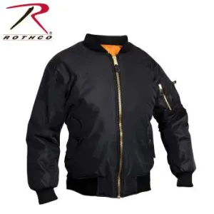 Womens MA-1 Flight Jacket - Black