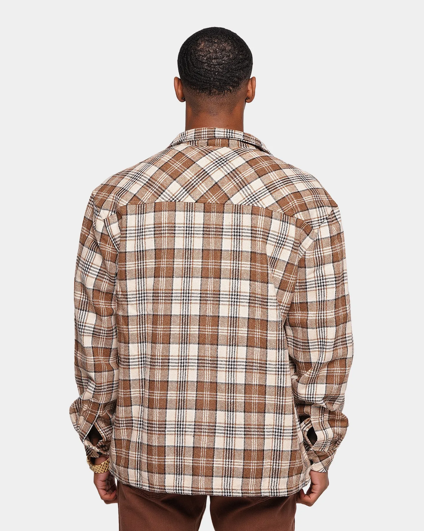 XXIII Soren Plaid Bomber Jacket Brown