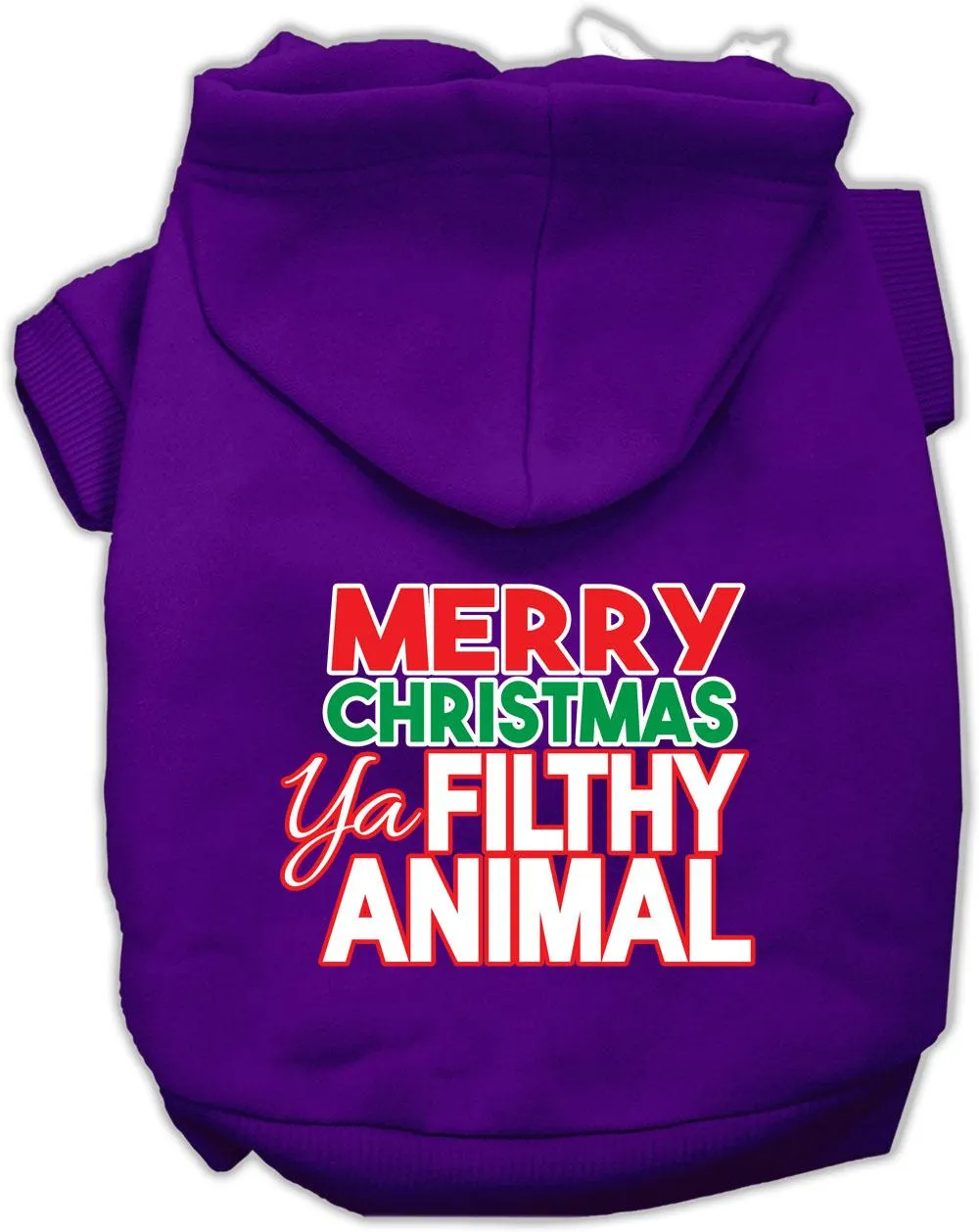 Ya Filthy Animal Screen Print Pet Hoodie Purple Xs (8)